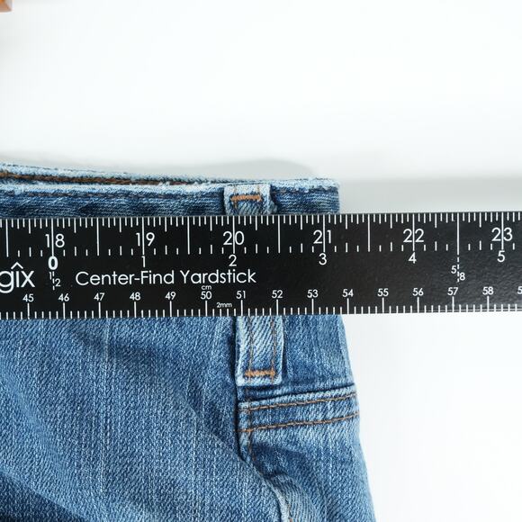 Carhartt Shorts Womens 20 (42x3) Blue Curvy Fit Cut Off Denim Jeans Booty - Picture 4 of 6